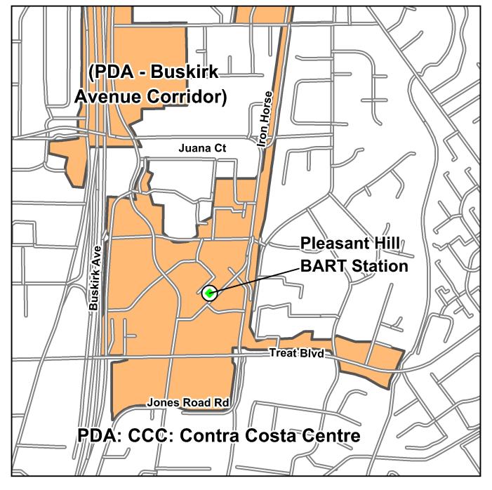 Appendix D: Contra Costa PDA Portfolio D-71 Contra Costa County Unincorporated Contra Costa Centre Mixed-Use Corridor OVERVIEW The Contra Costa Centre PDA has long been planned for intensive