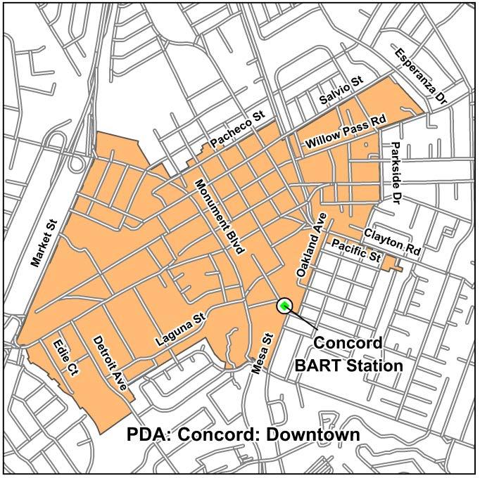 D-10 Contra Costa PDA Investment and Growth Strategy Update Concord Downtown City Center OVERVIEW The Concord Downtown development area is envisioned as a dynamic, transit-oriented urban place that