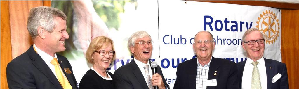 Dick Smith visits our Club for breakfast Here is a very happy Dick Smith giving away a
