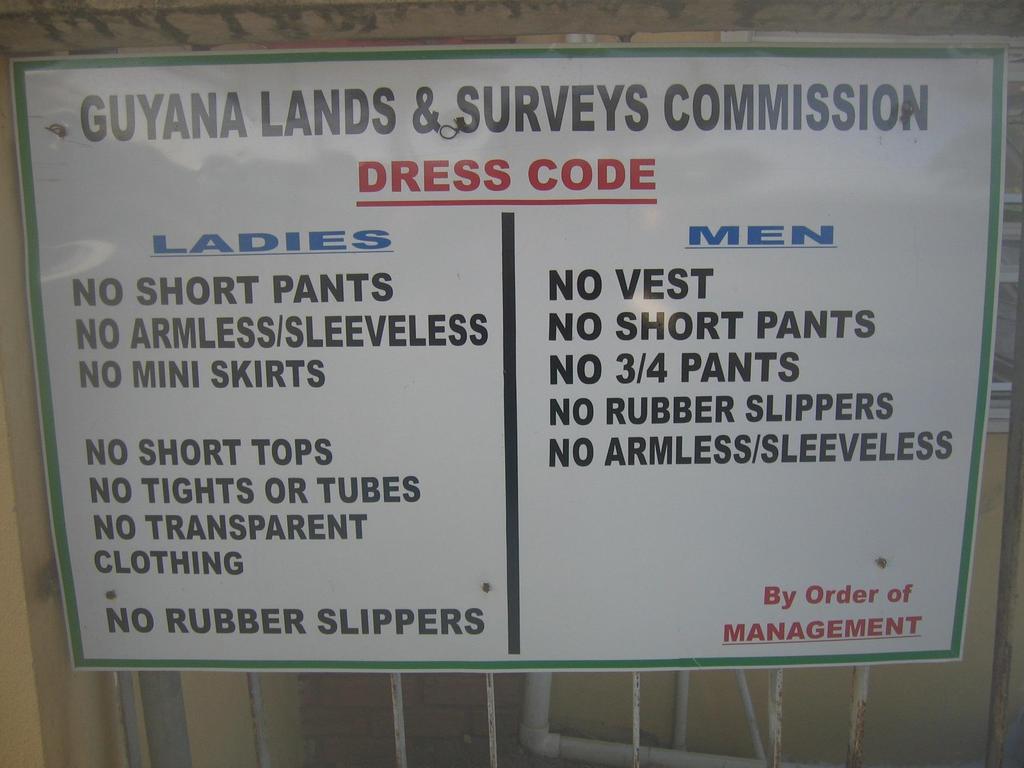 A Dress Code for Land