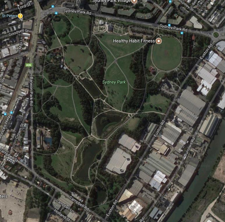 Option 6 - Sydney Park This site would only be considered if other options closer to the ventilation outlet were not feasible.