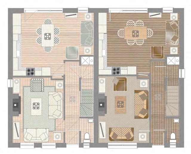 4m Living Room... 15 x 11 9... 4.6m x 3.6m FIRST FLOOR Master Bedroom... 11 9 x 11 9"... 3.6m x 3.6m Bedroom Two... 13 10 x 9 2... 4.2m x 2.