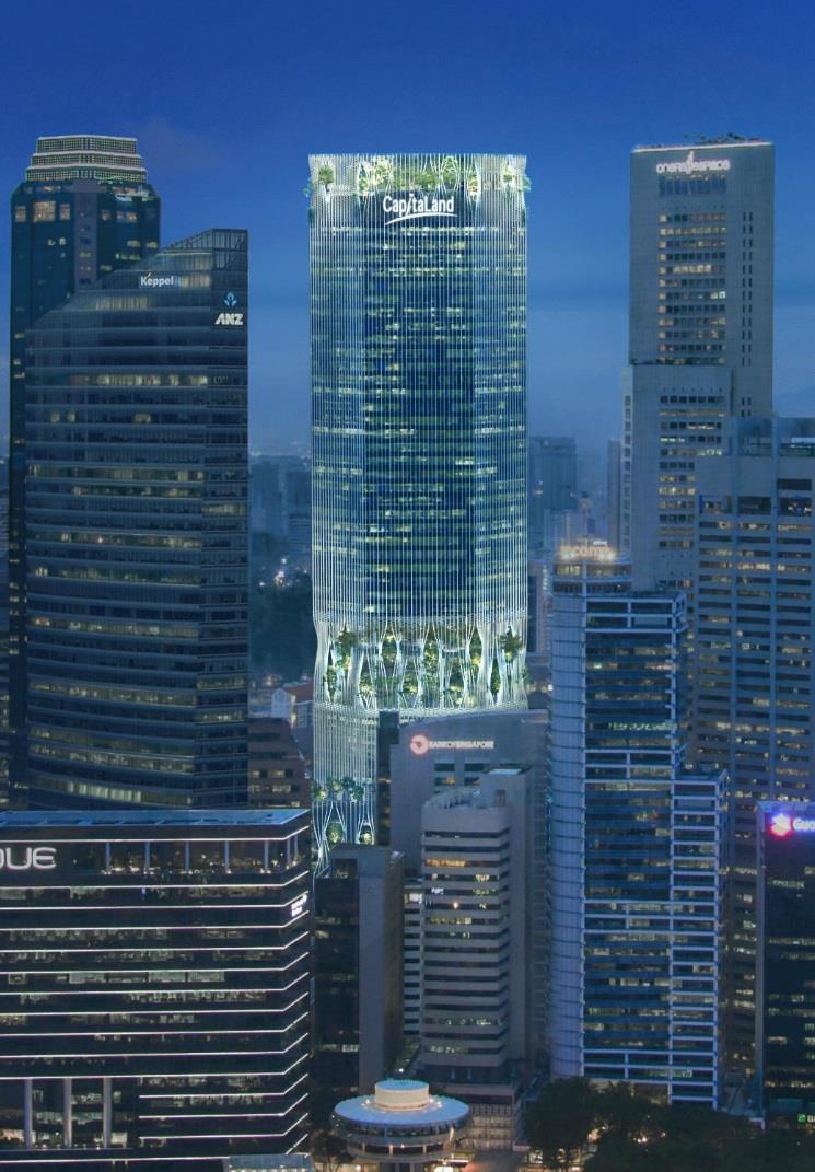 CapitaSpring secured JP Morgan as anchor tenant for 24% of office net lettable area Retaining a key tenant within the portfolio Tenant since 2001 JP Morgan to extend lease at Capital Tower and