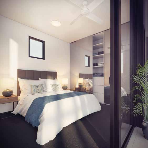 The Apartments SUPERIOR FINISHES CNR ST PAULS TCE & BAXTER STREET, FORTITUDE VALLEY A free-flowing interior design framed by crisp, clean architectural lines sets a