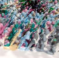 toy soldiers on aluminium with resin