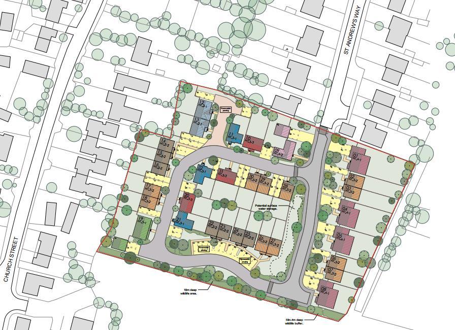 4. PROPOSED SCHEME On 20 th June 2018, Central Bedfordshire Council s Development Management Committee resolved to grant outline planning permission for a residential development of up to 32 new
