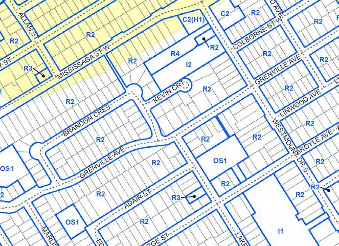 Subject Property The proposed site-specific zoning for the property would also recognize the following existing deficiencies which do not comply with the current zone requirements: o An exterior side