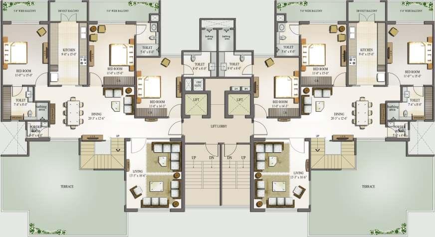 DUPLEX - V (LOWER FLOOR) DUPLEX-V LOWER FLOOR PLAN 5 BEDROOMS 5 TOILETS POWDER ROOM FAMILY LOUNGE DINING ROOM UTILITY ROOM WITH TOILET KITCHEN WITH