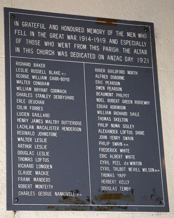 Australian War Memorial, Canberra, Australia on Panel 105.