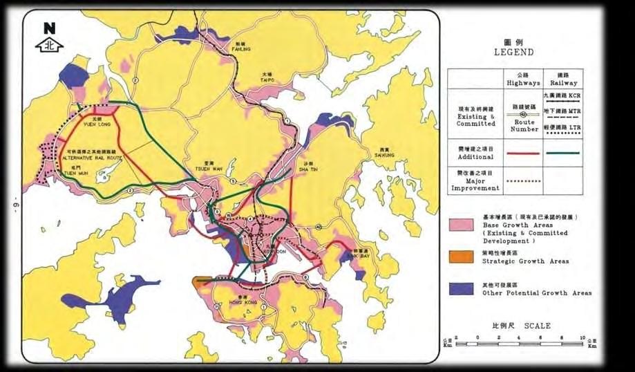 Territorial Development Strategy (1984) Main Urban Areas: