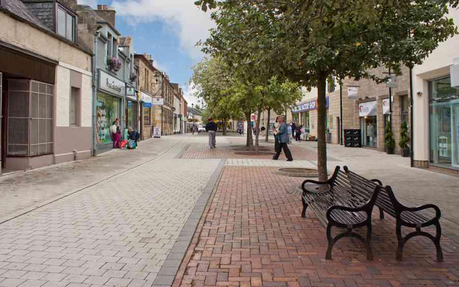 Much of the town centre is pedestrianised, making shopping both pleasant and entirely safe.