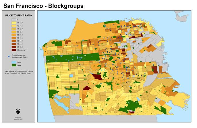 Distribution of Price-to-Rent Ratio Number of Census Block Groups 160 140 120 100 80 60 40 20 0 Census Block Groups in Price-to-Rent Ratio Categories (Total Number of Block Groups = 575) Category