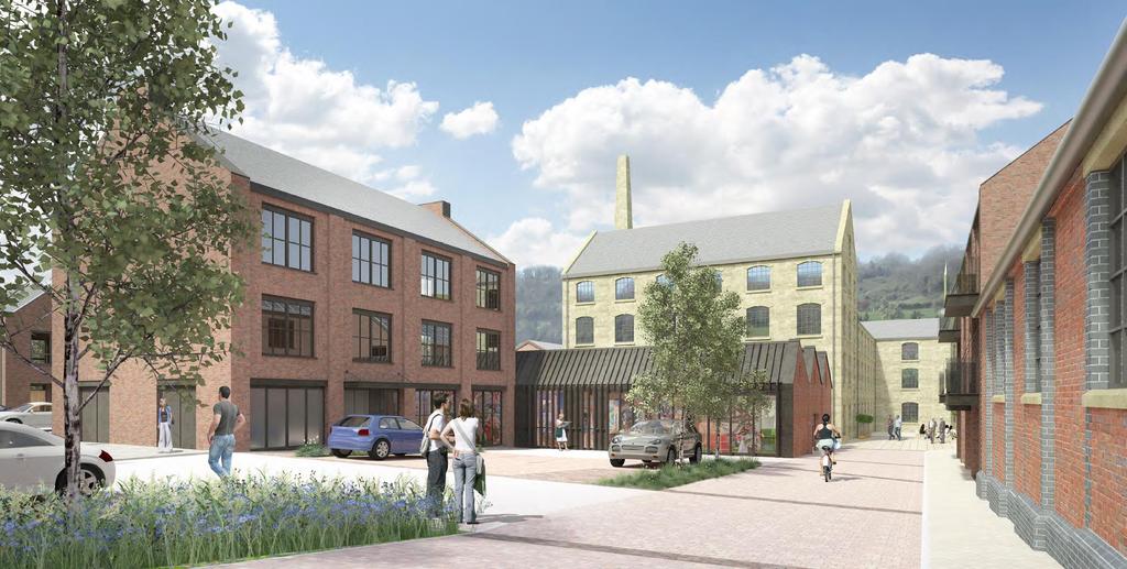 THE OPPORTUNITY The scheme proposes the redevelopment of a historic former mill complex into a high-quality residential-led, mixed-use development on the edge of Stroud.