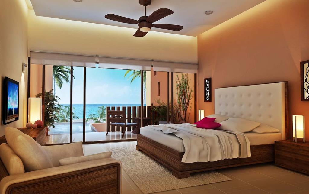 RESIDENCE KIN-HA Master Bedroom: Dressing room with bath Wide terrace Direct access to the pool Bedroom 1: Large bedroom with private bath and shower Bedroom 2: Wide Bedroom with private bathroom