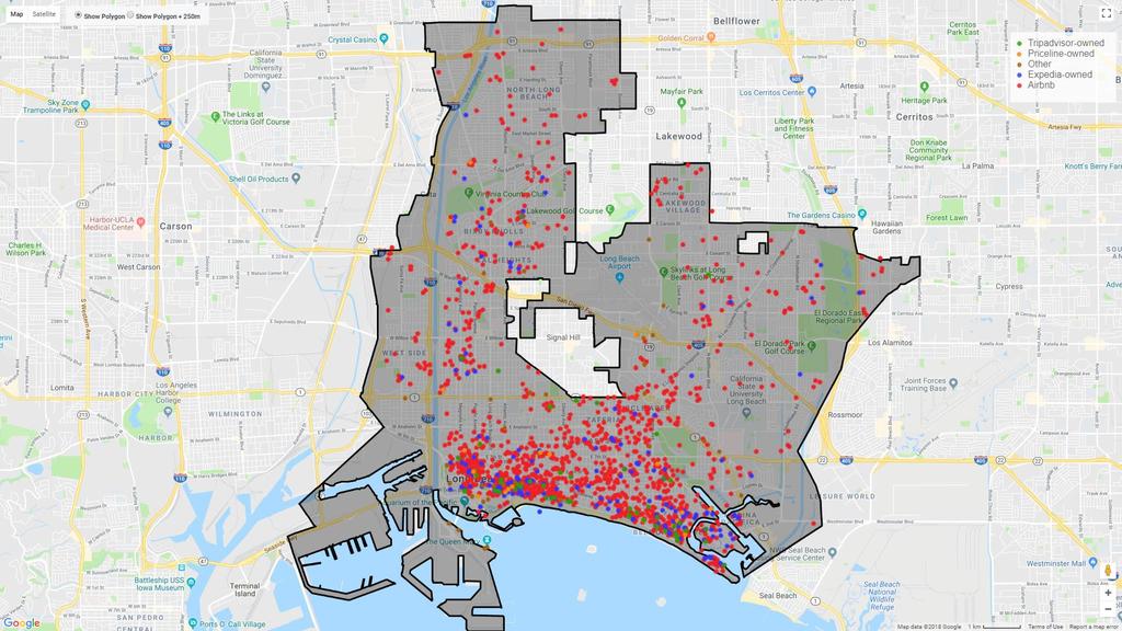 Short-Term Rentals in Long Beach 1,532 active listings 1,328 active rental units (0.