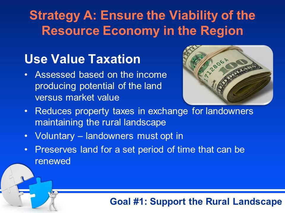 Explain the concept of use value taxation. In this case, use is pronounced like the noun, not the verb.
