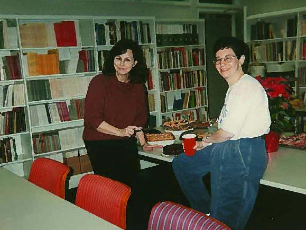 Mary Armsworth With a student at a