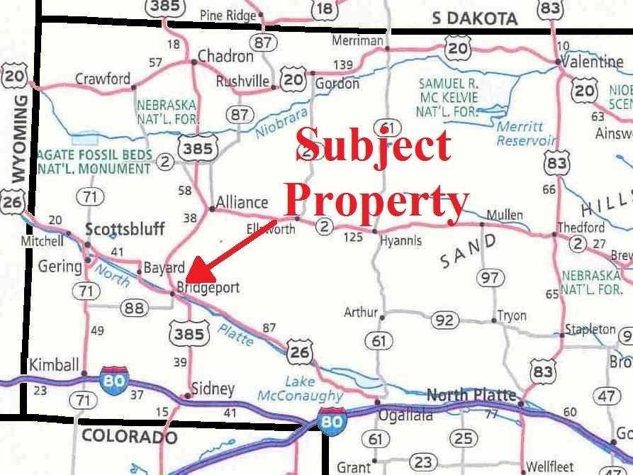 C Milliron Ranch Bridgeport, Nebraska Note: The Seller is making known to all potential purchasers that there may be variations between the deeded property lines and the location of the existing