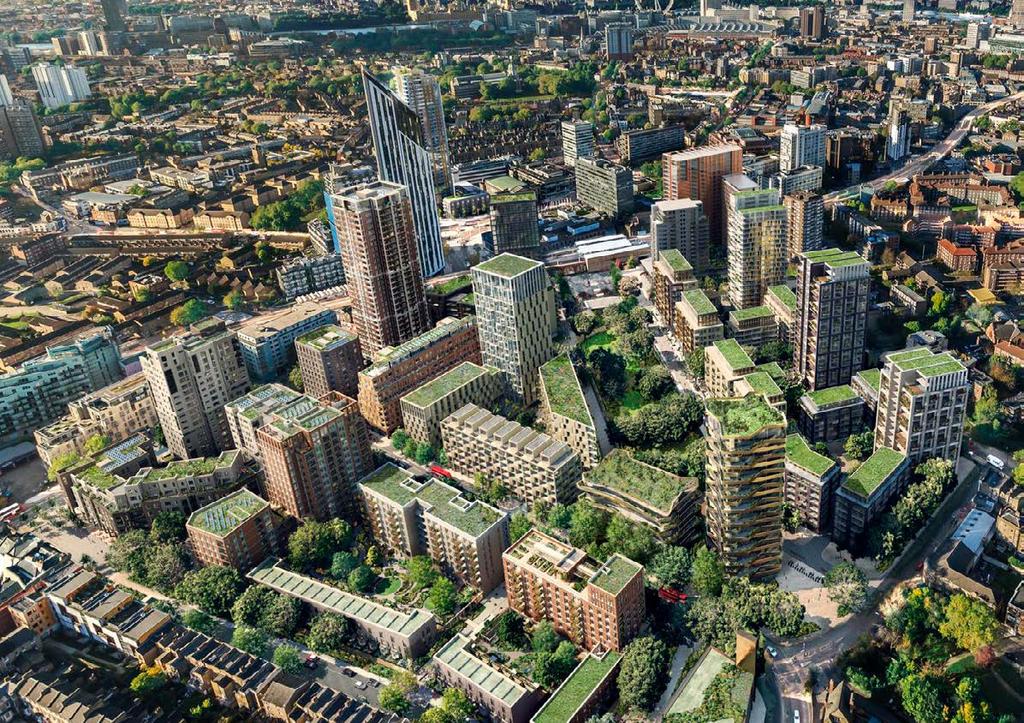 Elephant Park Comprehensive regeneration of the former Heygate Estate to create a new 2bn neighbourhood in Zone 1 Central London. The 9.