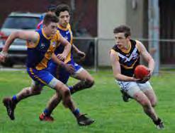 Picture: GREG EVENIS An Altona Juniors youngster gets a