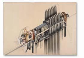 Jeremie Frank The Macrophone, 1981 Technical pen and ink, airbrush and