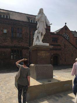 Outside the church there is a statue to Andrew Marvell, poet and