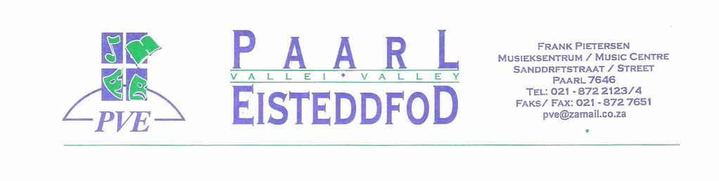Paarl Vallei Eisteddfod: briefhoof en embleem