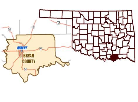 County: Assessor / Office Information Bryan Assessor: Glendel Rushing Year appointed: N/A Year elected: 1964 Years as Assr: 53 Yrs Empl in Assr Off: 53 First deputy: Ricky Nix County Seat: Durant
