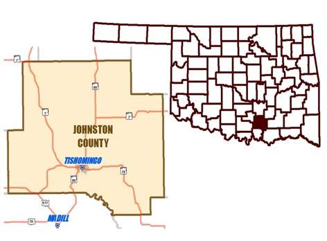 County: Assessor / Office Information Johnston Assessor: Guyla Hart Year appointed: N/A Year elected: 26 Years as Assr: 11 Yrs Empl in Assr Off: 19 First deputy: Monta Brown County Seat: Tishomingo
