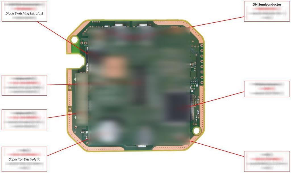 MCU Board Top Side Main Components Identification o Views & Dimensions o Radar Opening o