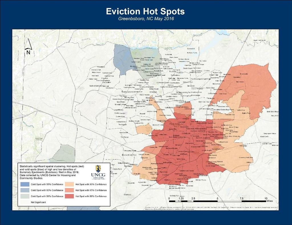 Evictions were concentrated