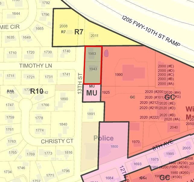 Surrounding Land Use and Zoning: The subject properties are zoned R-10: Single-Family Residential Detached.