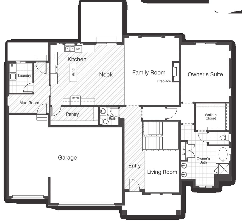 Vista Ridge Riverside First Floor Approx. 2,000 sq. ft. Owner s Suite 13-11 X 16-7 Owner s Bath 13-11 X 15-9 Owner s W.I.C.