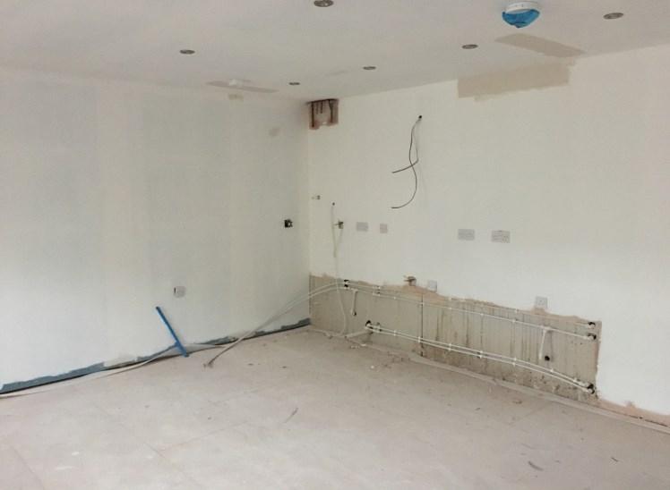 Generally the property is plastered throughout, with first fix electrics and plumbing.