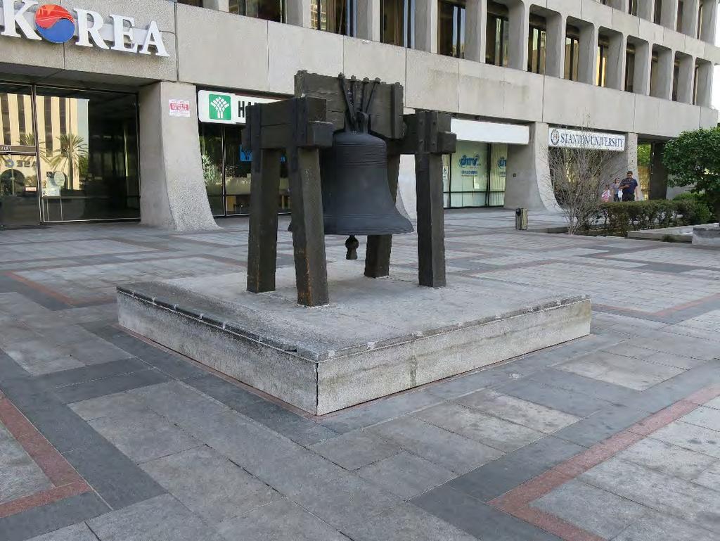 Liberty Bell in hardscaped plaza, view southwest (ARG,