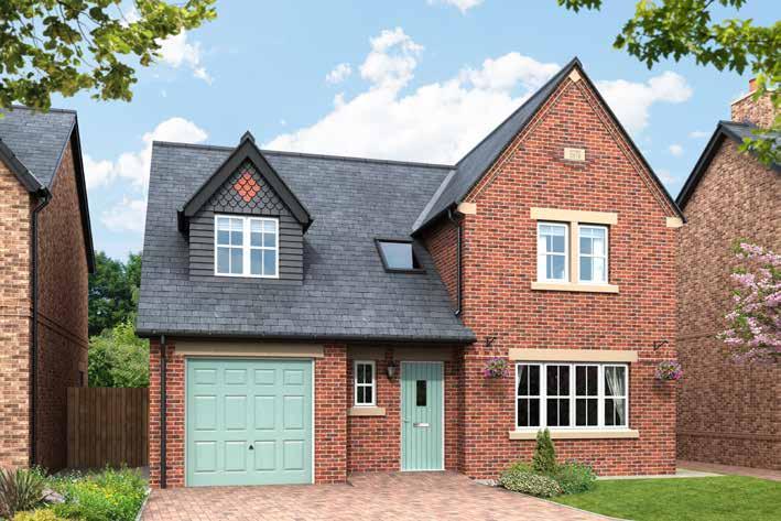THE WARWICK THE BOSTON 4 BEDROOM DETACHED HOUSE WITH INTEGRAL SINGLE GARAGE Approximate square footage: 1,400 sq ft 4 BEDROOM DETACHED HOUSE WITH INTEGRAL SINGLE GARAGE Approximate