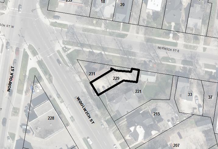 ATT- 1 (Requests for Removal) 229 Woolwich Street Municipal Register of Cultural Heritage Properties Property Location (City of Guelph GIS and 2016 air photo) Heritage Planning summary Reason for