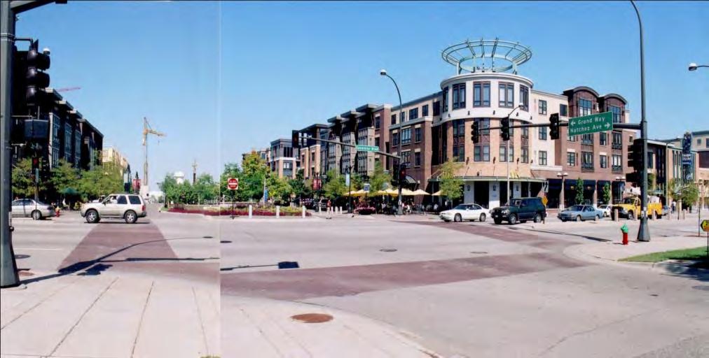 Panorama of the intersection of Excelsior Boulevard & Grand Avenue