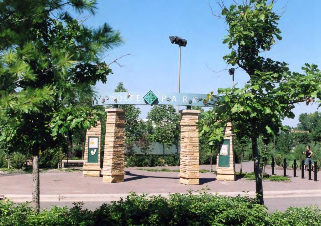 The Gateway to Wolfe Park.