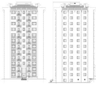 Fig. 4 Samples of building photos, street views and façade drawings.