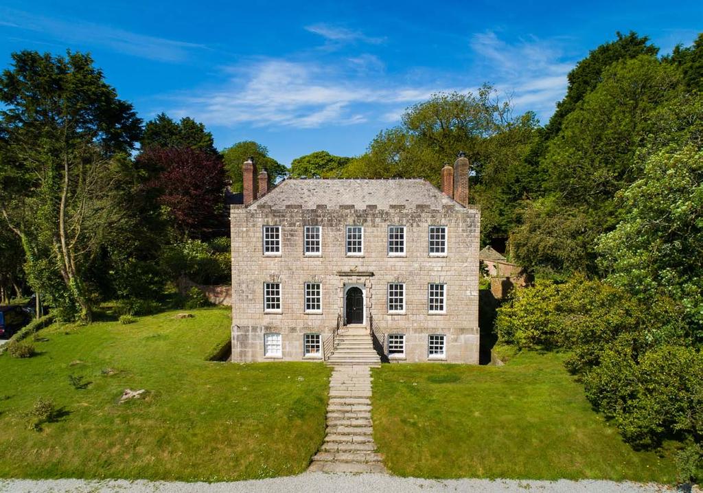 Tretheague Manor House, Tretheague, Stithians, Cornwall TR3 7AF Sitting Room Dining Room 4/5 Bedrooms Accommodation over three floors Library/bedroom 5 Large kitchen with Aga Games room with feature