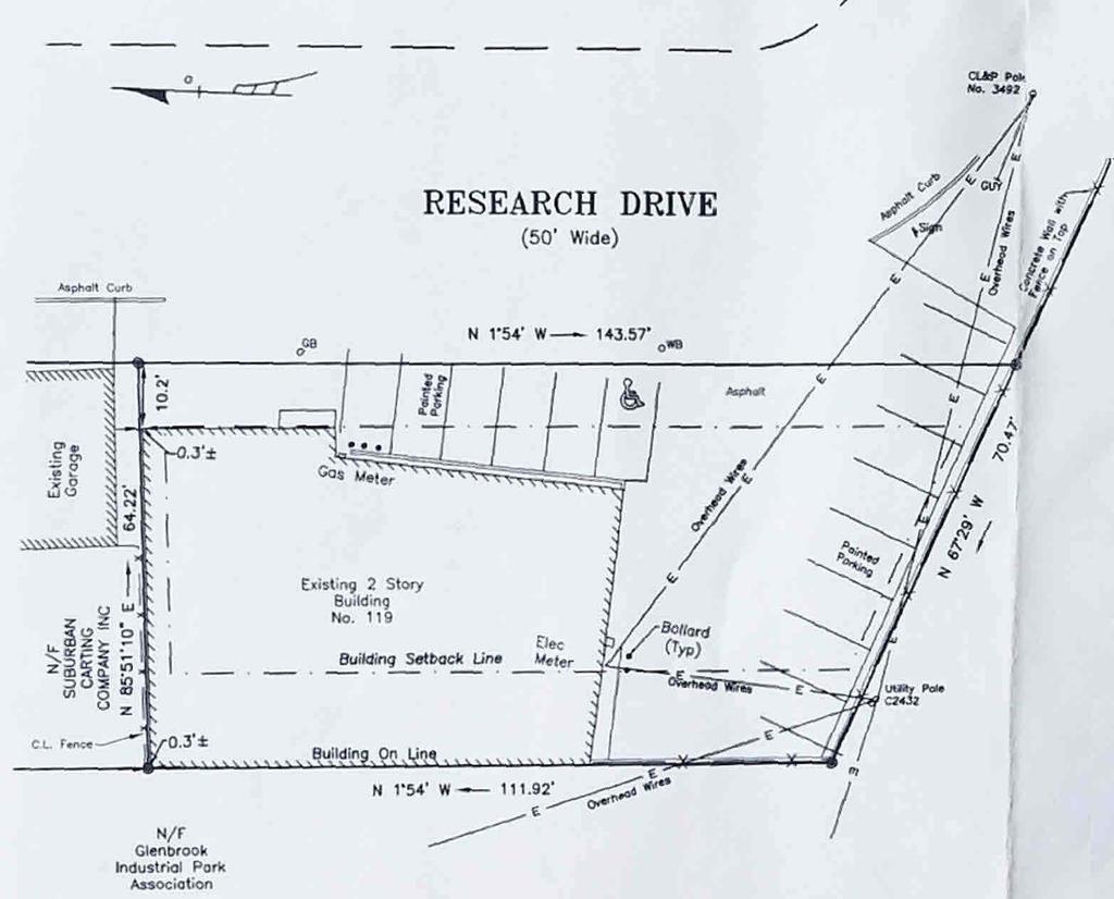 119 Research Drive Page 3 Land Area: Zone:. Topography: Relatively level Utilities: Parking: SITE 8,276 SF (019 acres) with 83+/- feet of frontage on Research Drive.