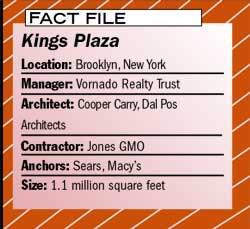 Page 3 of 5 Kings Plaza also removed the blocky staircases and replaced them with escalators and an elevator in the center of the mall with staircases tucked into the outskirts of the concourse, out