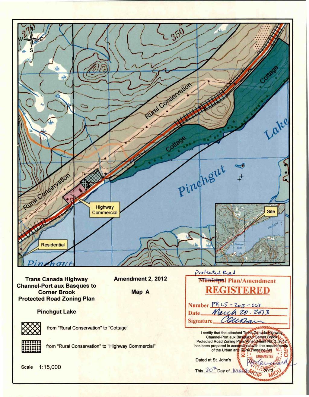 Trans Canada Highway Channel-Port aux Basques to Corner Brook Protected Road Zoning Plan 41 111 4I I.