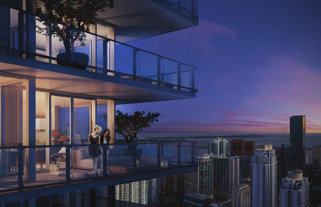 RESIDENCE FEATURES ABOVE IT ALL 383 luxury condominiums with ceiling heights from 9 4 to 11 4 Exclusive collection of seven Penthouse Residences with 12 4 ceilings featuring upgraded appliance