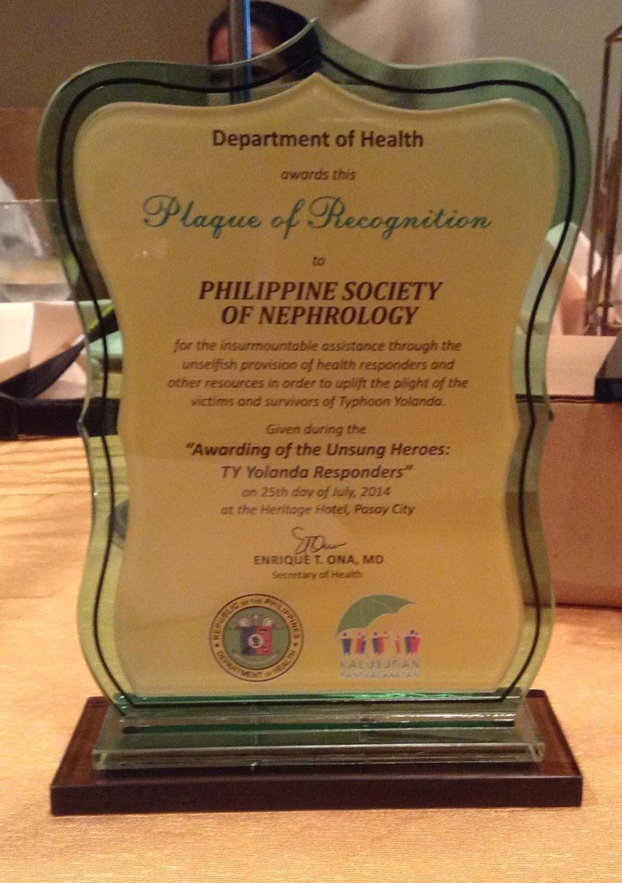 - Awarded PSN as one of the Unsung Heroes of Typhoon Yolanda, July 25, 2014 held