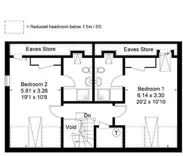 Gross Internal Area (Approx) = 172.2 sq m / 1854 sq ft (Excluding Carport, Eaves Store & Void) For identification only. Not to scale.
