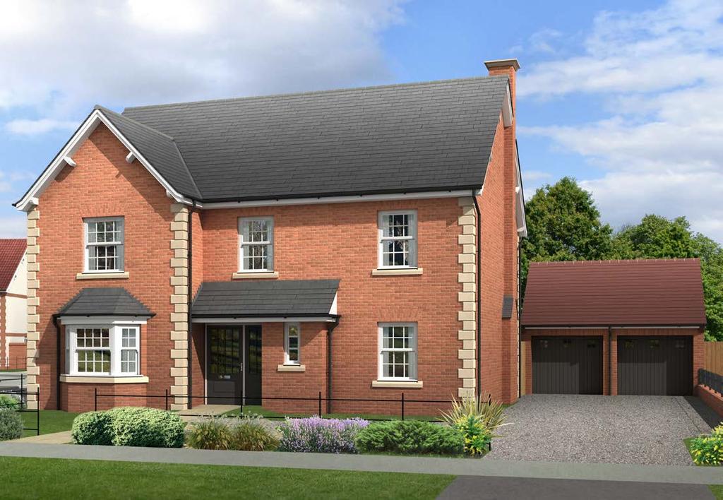 The Amberd Five bedroom house The Amberd is a spacious five bedroom family home with an impressive hall with downstairs WC and doors leading to the study, living room and kitchen / family room.
