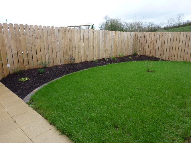 A pleasant enclosed rear garden is fenced with a six foot perimeter fence with wooden side gate access to driveway.