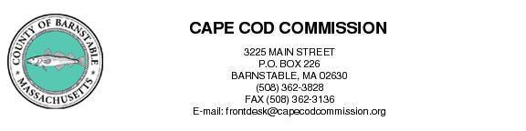 CAPE COD COMMISSION CHAPTER F Impact Fee
